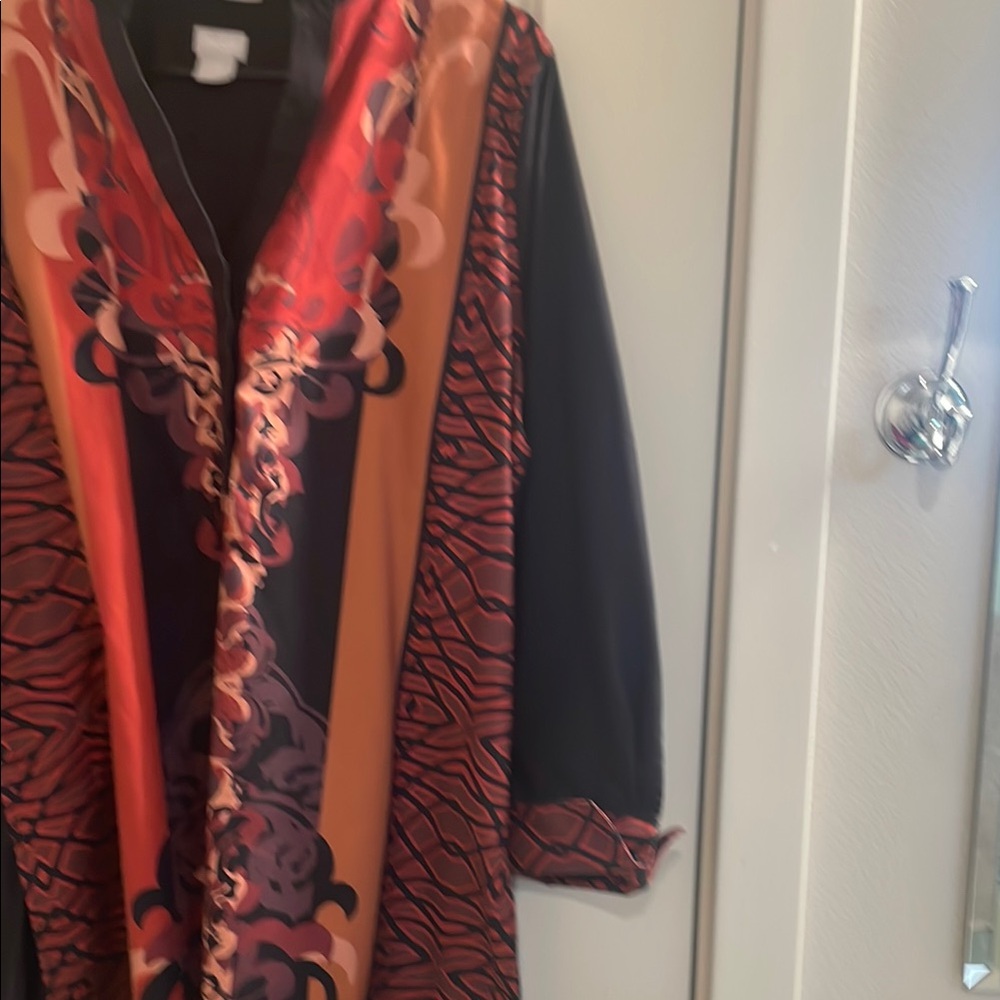 Chico's Black And Red Patchwork Jacket - image 3